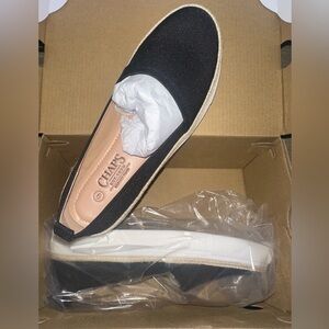 Chaps Women's Black Espadrille Slip-Ons